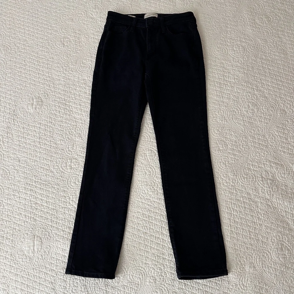 Universal Thread High Rise Slim Straight Black Denim Jeans Size 00 - Picture 2 of 9